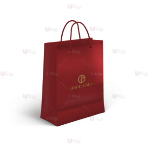 shopping bag psd mockup geogio armani red.png